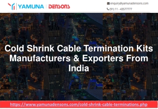 Cold Shrink Cable Termination Manufacturer