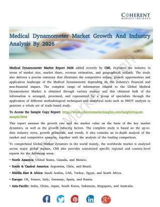 Medical Dynamometer Market Growth And Industry Analysis By 2026