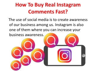 How To Buy Real Instagram Comments Fast?
