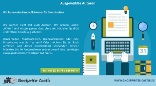 Ausgewählte Autoren - Ghostwriter Castle