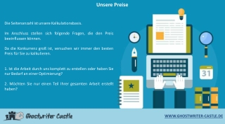 Unsere Preise - Ghostwriter Castle