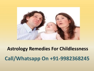 Astrology Remedies For Childlessness