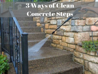 3 Ways of Raleigh Power Washing of Cleaning Concrete Steps by Peak Pressure Washing