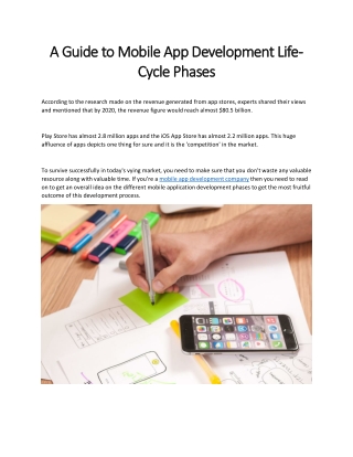 A Guide to Mobile App Development Life-Cycle Phases