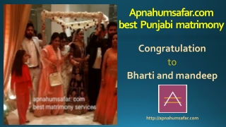 congratulation to bharti and mandeep sharma