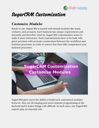 SugarCRM Customization, Custom Module Service | Outright Store