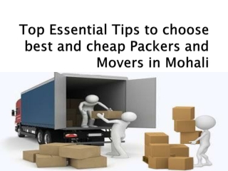 Packer and Mover in Mohali