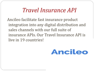 Travel Insurance API - Ancileo
