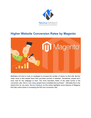 Higher Website Conversion Rates by Magento