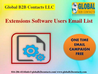 Extensions Software Users Email List