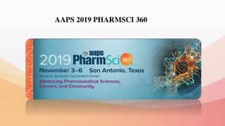 AAPS 2019 PHARMSCI 360