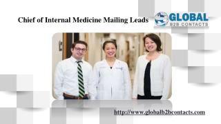 Chief of Internal Medicine Mailing Leads