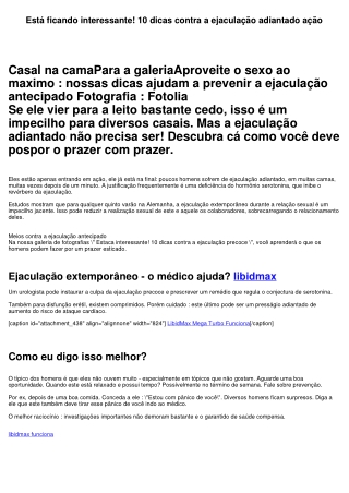 Está ficando interessante! 10 dicas contra a ejaculação adiantado ação