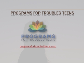 Programs for Troubled Teens