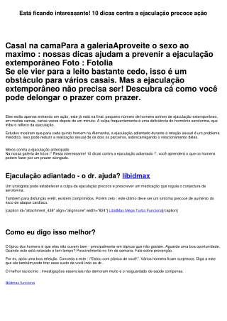 Está ficando interessante! 10 dicas contra a ejaculação antecipado ação