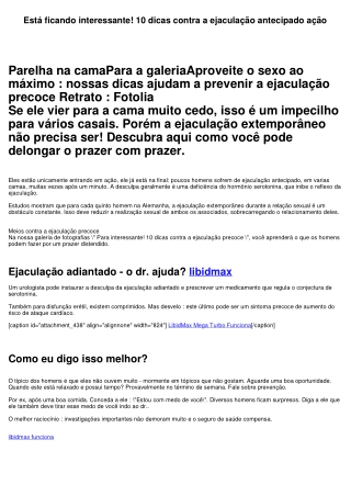 Está ficando interessante! 10 dicas contra a ejaculação antecipado ação