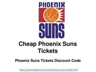 Cheapest Phoenix Suns Tickets