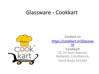 Buy Glassware at Cookkart
