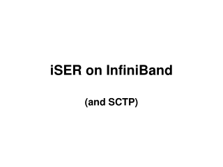 iSER on InfiniBand