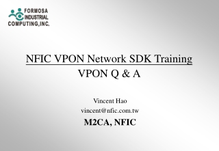 NFIC VPON Network SDK Training VPON Q &amp; A