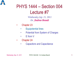 PHYS 1444 – Section 004 Lecture #7
