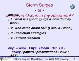 Storm Surges - or - Is that an Ocean in my Basement?