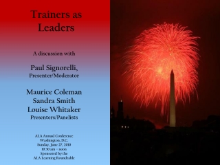 Trainers as Leaders