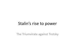 Stalin’s rise to power