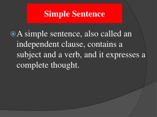 Simple Sentence