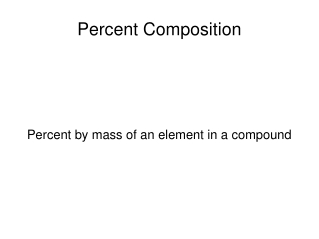 Percent Composition