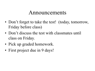 Announcements