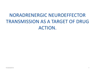 NORADRENERGIC NEUROEFFECTOR TRANSMISSION AS A TARGET OF DRUG ACTION.