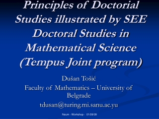 Du šan Tošić Faculty of Mathematics – University of Belgrade tdusan @turing.mi.sanu.ac.yu