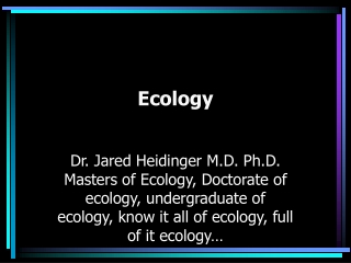 Ecology