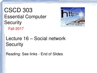 CSCD 303 Essential Computer Security Fall 2017