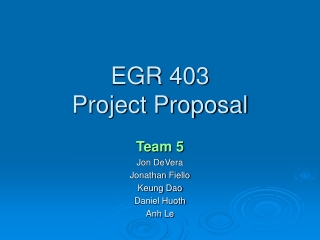 EGR 403 Project Proposal