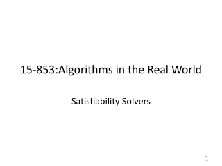 15-853:Algorithms in the Real World