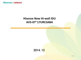Hisense New Hi-wall IDU AVS-07~17URCSABA