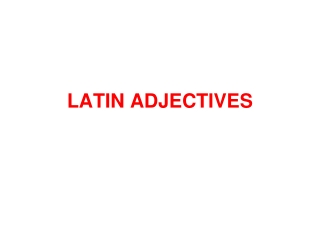 LATIN ADJECTIVES