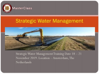 Strategic Water Management Training in Amsterdam