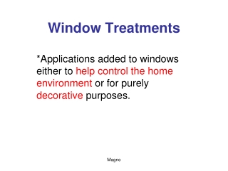 Window Treatments