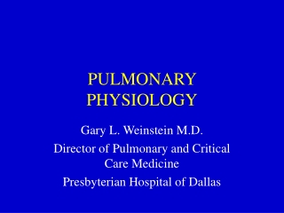 PULMONARY PHYSIOLOGY