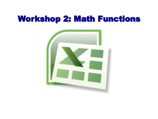 Workshop 2: Math Functions
