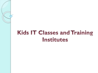 Kids IT Classes and Training Institutes