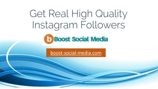 Get real instagram followers | boost-social-media.com