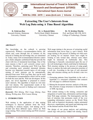 Extracting the User's Interests from Web Log Data using A Time Based Algorithm
