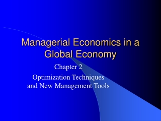 Managerial Economics in a Global Economy