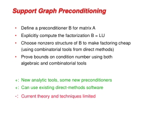Support Graph Preconditioning