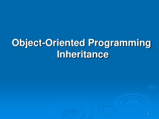 Object-Oriented Programming Inheritance