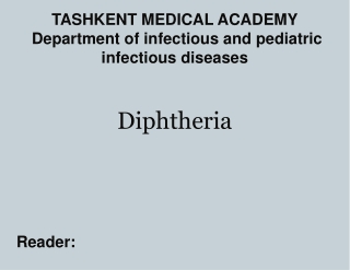 Diphtheria